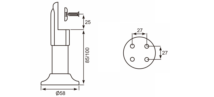 可调脚座 Adjustable Support Leg